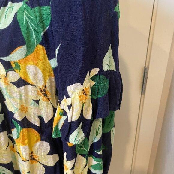 Old Navy Babydoll Peasant Top in Blue Floral - Size Medium - NWOT (326) - Picture 12 of 12